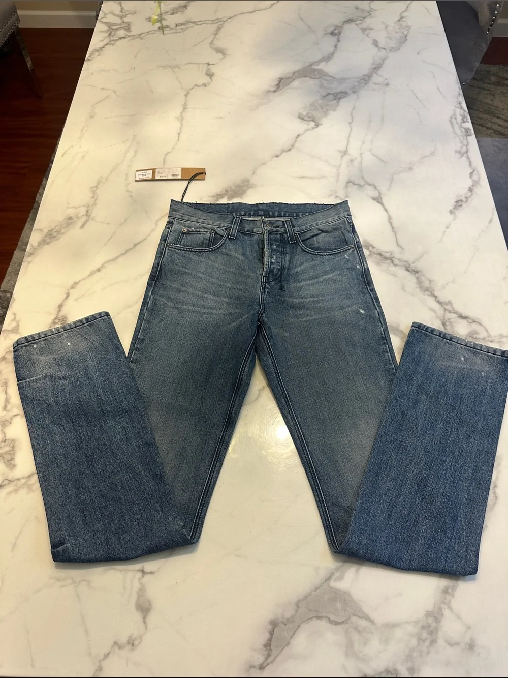 Ksubi Men’s Relaxed Jeans — Medium Blue Wash